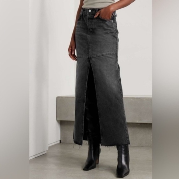 Reformation Tazz Paneled Organic Denim Skirt - Picture 4 of 10